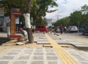 Ditarget Akhir November, Proyek Trotoar A Yani Baru 70%