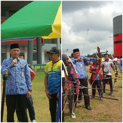 19 Kalteng2 Sekda saat membuka pertandingan saat melepaskan anak panah
