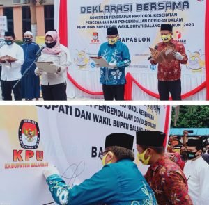 Dua Bapaslon di Balangan Deklarasi Bersama, ANIS Komitmen Patuhi Protokol Kesehatan