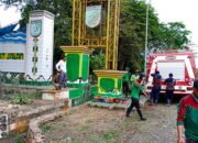 Disperkimtan Giat Bersih dan Cat Gerbang Pintu Masuk Perbatasan