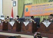 Bupati HSU Sampaikan Raperda Penjelasan Pertanggungjawaban APBD tahun 2020