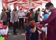 Sediakan Ribuan Vaksin, Masyarakat Antusias Datangi Gerai Polres Tala
