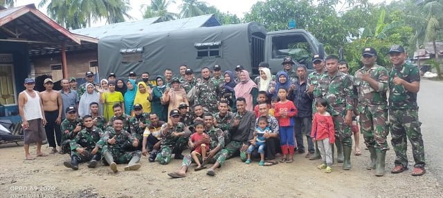 Kembali Ke Home Base, Anggota Satags TMMD Dilepas Dengan Penuh Haru Warga Rantau Keminting