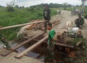 Satgas TMMD HST Perbaiki Jembatan di STA 1.450 13 Satgas TMMD HST Perbaiki Jembatan di STA 1.450