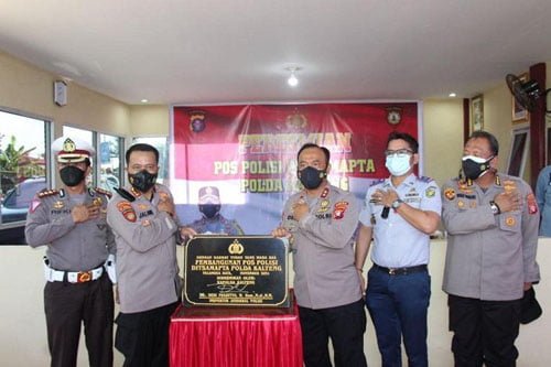 Pos Polisi Ditsamapta Polda Kalteng Diresmikan 1 15 Kalteng 1 Kapolda resmikan pos polisi