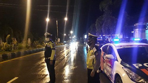 15 Bartim Polantas Bartim melaksanakan patroli light blue