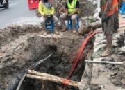 Pipa Tua PDAM Jalan A Yani Banjarmasin Bocor Lagi