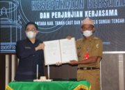 Pemkab HST dan Pemkab Tanah Laut TandatanganiMoU Tentang Penyelenggaraan Pemerintahan