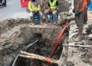 Pipa Tua PDAM Jalan A Yani Bocor Lagi
