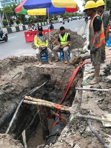 Pipa Tua PDAM Jalan A Yani Bocor Lagi 1 hal9 3klm 2