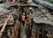 Hujan dan Galian Longsor, Hambat Perbaikan Pipa Pecah PDAM