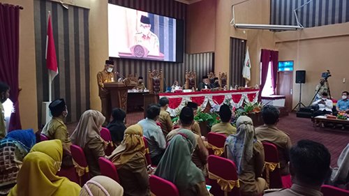 DPRD Gelar Rapat Paripurna Penyampaian LKPJ Bupati Tahun 2021 1 hal 12 Tanbu 25 klm 3