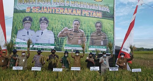 Rencanangan IP 400<br>Bupati Balangan Harap Produksi Padi Meningkat 1 hal 2 Bal 3 klm 10