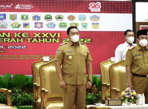 15 Kalteng 1 Wakil Gubedrnur Kalteng H Edy Pratowo saat menghadiri virtual hari Otonomi Daerah