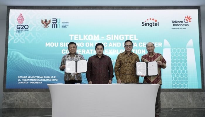 Telkom Perkuat Kemitraan Strategis dengan Singtel, Kembangkan Regional Data Center dan Bisnis Broadband
