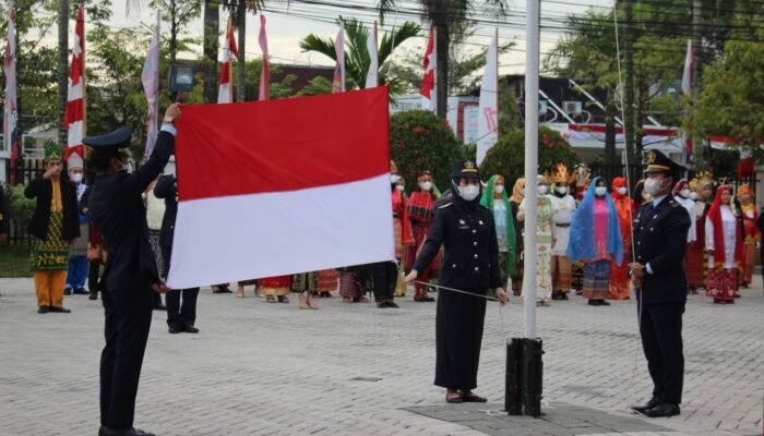 Kemenkumham Kalsel Gelar Upacara Peringatan Hari Kemerdekaan RI ke-77