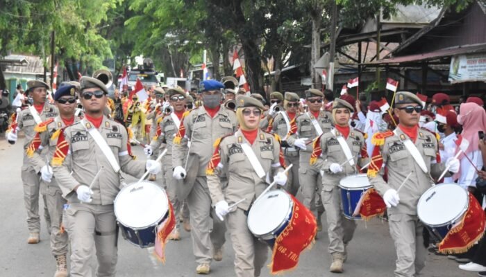 Polres Tala Gelar Kirab Merah Putih dan Doa Bersama