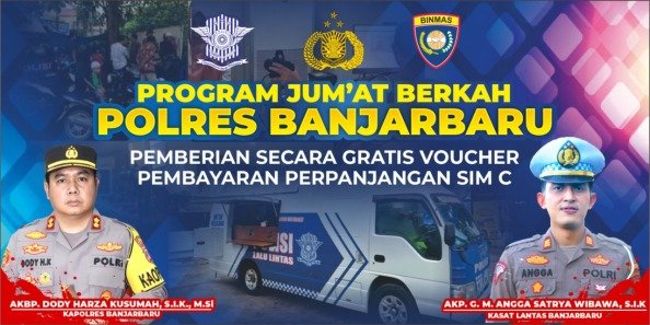Satlantas Polres Banjarbaru Bagikan Voucher Pembayaran Perpanjangan SIM C Untuk Warga Tak mampu 1 IMG 20220913 WA0027