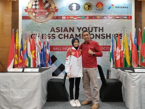 Pecatur HSU Nisfha Raih Prestasi di Ajang Asian Youth Chess Championships 2022 1 hal 2 HSU 3 klm 6