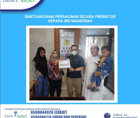 UPZ Bank Kalsel Bantu Dana Persalinan Untuk Kaum Dhuafa Yang Lahir Prematur