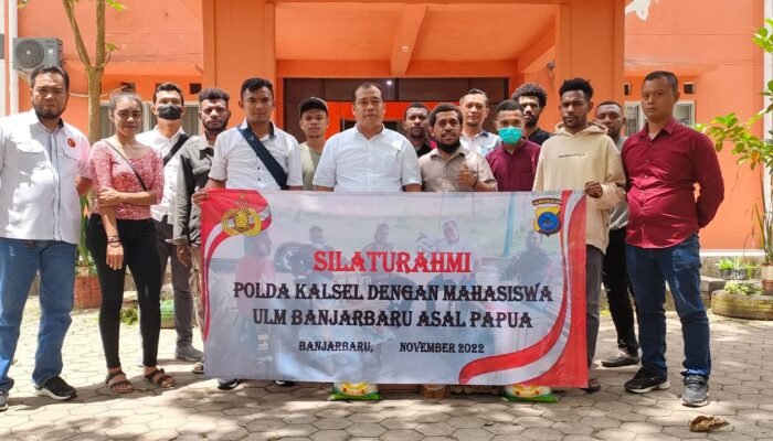 Polda Kalsel Kunjungi Asrama Mahasiswa ULM Asal Papua