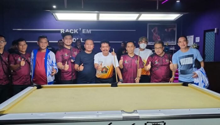 Beben dan Yusnan Sumbang Perak Tim Porwanas PWI Kalsel dari Cabor Biliar