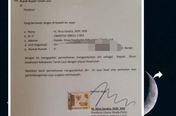 Kadinkes Tala Ajukan Pengunduran Diri Melalui grup WA