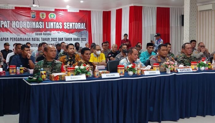 Rakor Lintas Sektoral Kesiapan Nataru di Hulu Sungai Tengah
