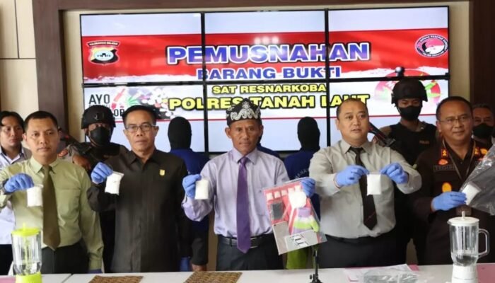 Forkopimda Tala Musnahkan Sabu Seberat Hampir 1 Kilogram