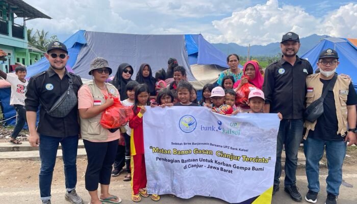 UPZ Bank Kalsel Bersama Sedekah Beras Banjarmasin Salurkan Bantuan Gempa Cianjur
