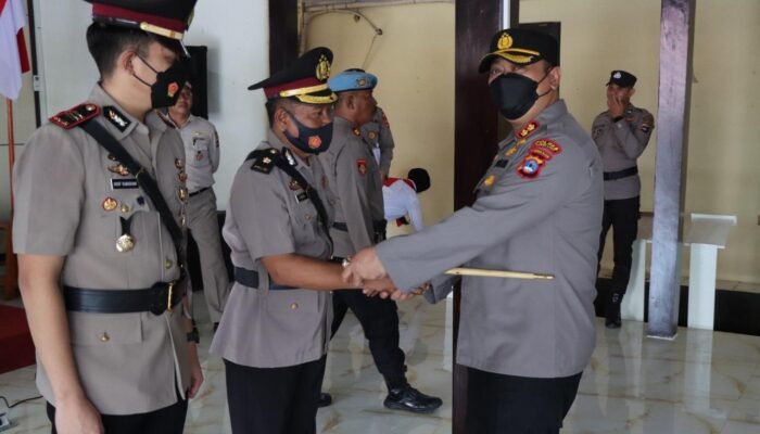 Polres Tala Lakukan Sertijab 2 Kasat dan 3 Kapolsek