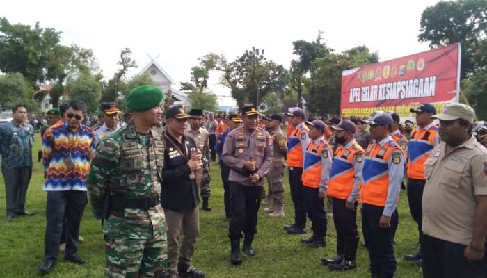 Sekda HST Pimpin Apel Gelar Kesiapsiagaan Penanggulangan Bencana Alam