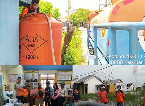 BPBD Suplai Air Bersih ke Desa Terdampak Banjir 1 Hal 16 2 KLm Martapura Respon cepat