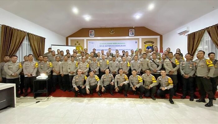 Sinergi BPJAMSOSTEK Banjarmasin bersama POLRI untuk Kepatuhan dan Sosialisasi Jaminan Sosial Ketenagakerjaan Desa di Barito Kuala