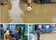 Puskesmas Astambul Kunjungi Ibu Hamil Ditengah Banjir