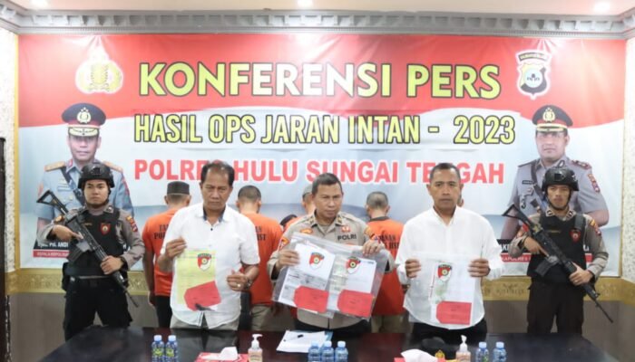 Polres HST Gelar Konferensi Pers Hasil Operasi Intan 3023