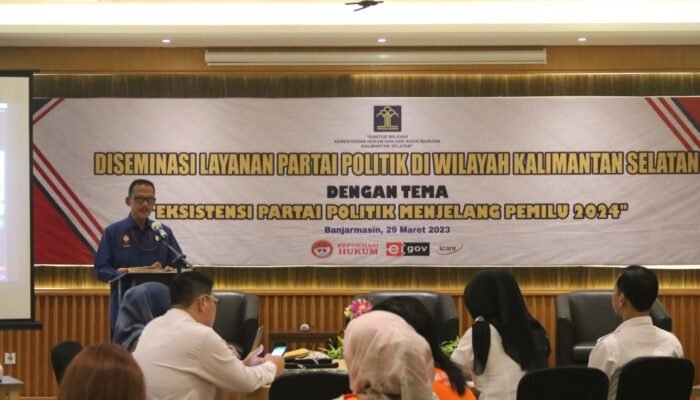 Kanwil Kemenkumham Kalsel Berikan Diseminasi Terkait Eksistensi Partai Politik Jelang Pemilu 2024