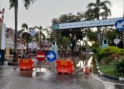 Banjir di HSU Meluas, Halaman dan Jalan Pemkab HSU Ikut Tergenang Air