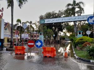 Banjir di HSU Meluas, Halaman dan Jalan Pemkab HSU Ikut Tergenang Air