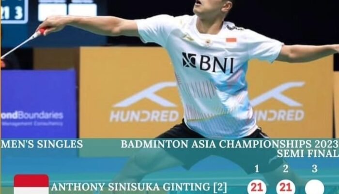 Ginting Ditantang Loh Kean Yew di Final, Dejan/Gloria Terhenti di Badminton Asia Championships 2023