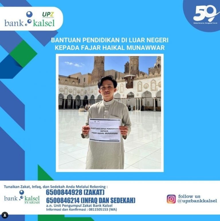 Bank Kalsel Bantu Biaya Pendidikan di Luar Negeri Untuk Fajar Haikal Munawwar 1 Fajar