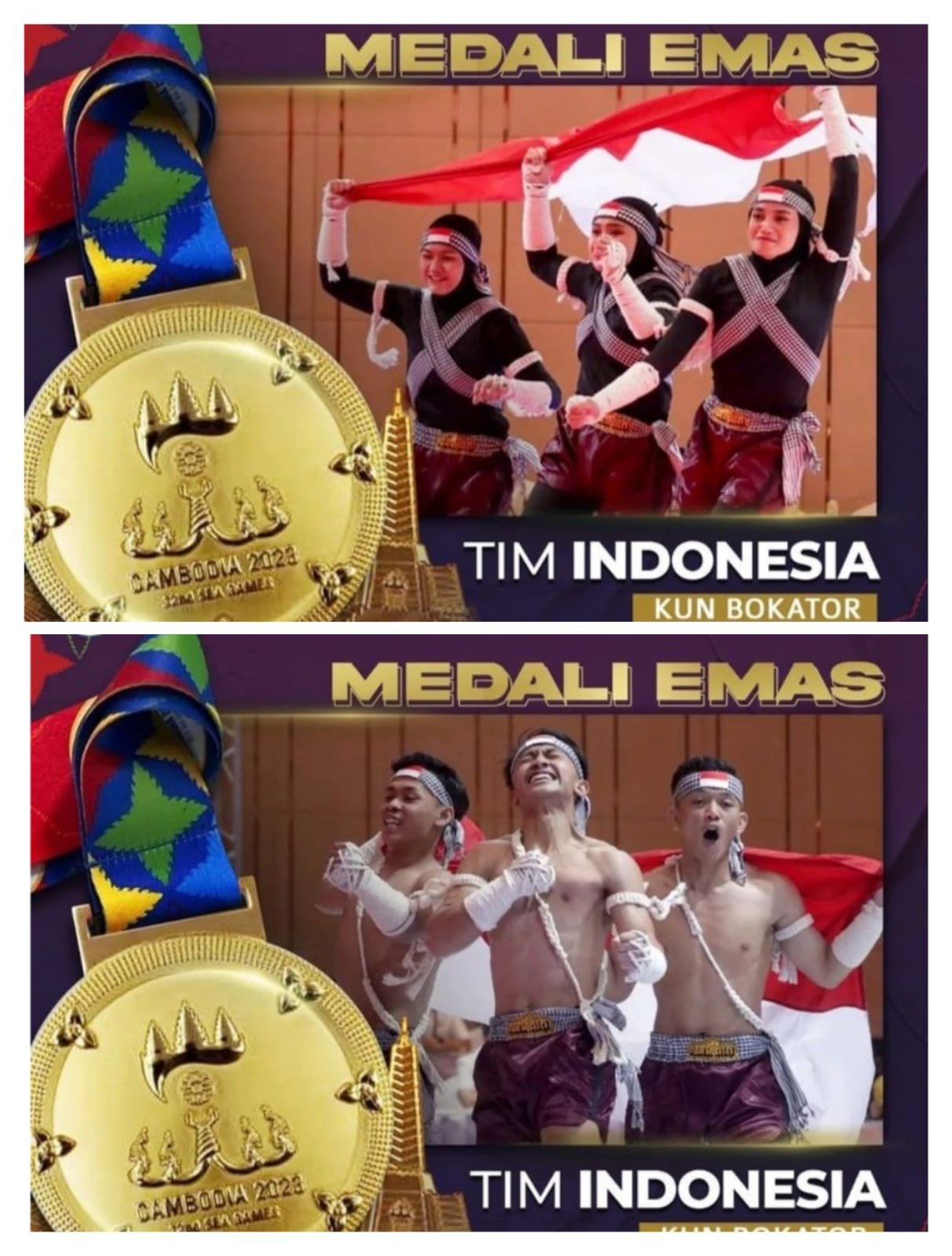 Atlet Kun Bokator Indonesia Dulang Tiga Emas di SEA Games Kamboja 1 IMG 20230508 WA0014