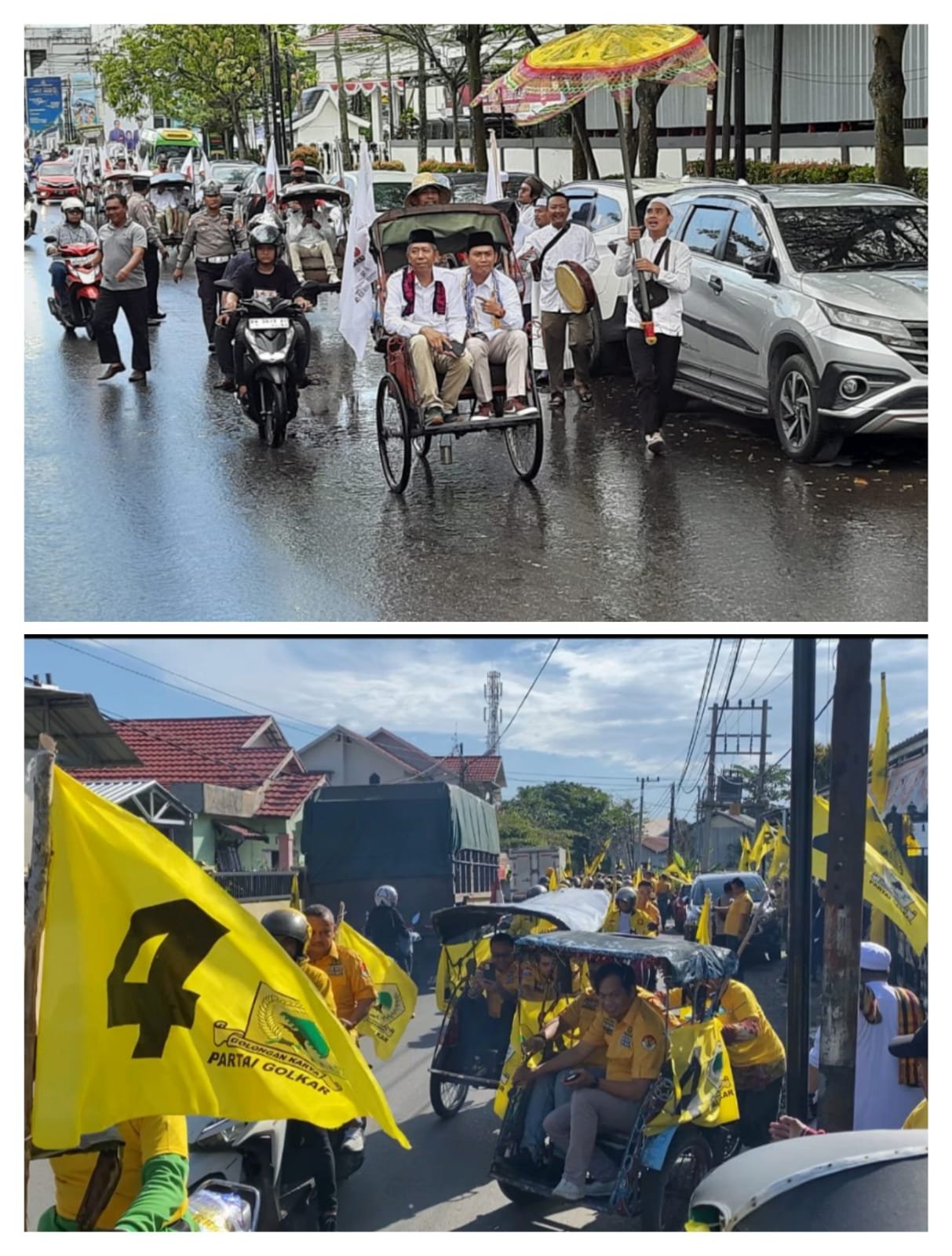 Ini Alasan Gerindra dan Golkar Pakai Becak, PKB Pakai Sarung Daftarkan Caleg ke KPU Banjarmasin 1 IMG 20230514 WA0001
