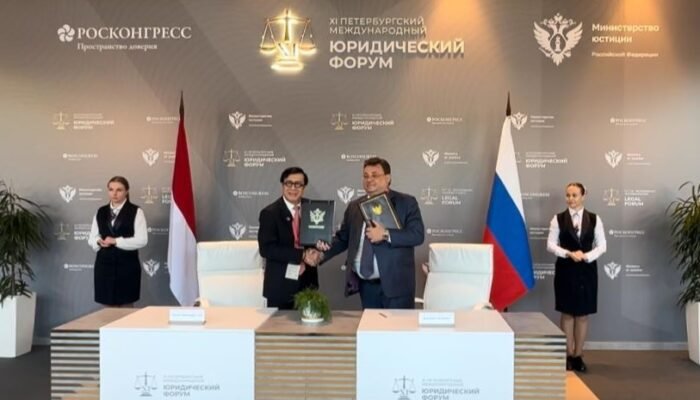 Indonesia dan Rusia Tandatangani Nota Kesepahaman Kerja Sama di Bidang Hukum
