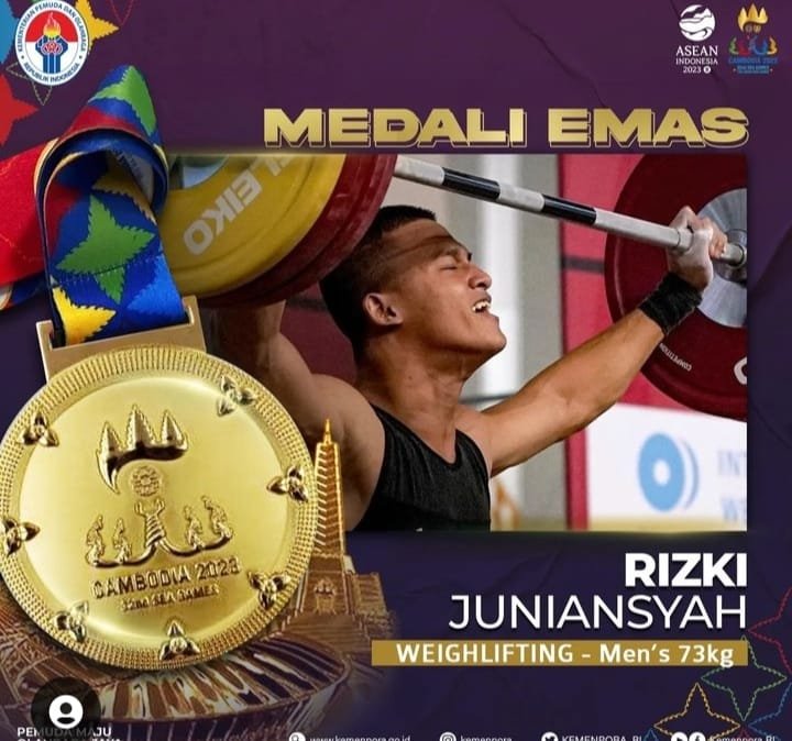 Lifter Rizki Juniansyah Pecahkan Tiga Rekor Sea Games Dan Sabet Emas