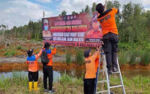 Legislator Kapuas Dukung BPBD Pasang Spanduk Imbauan Pencegahan Karhutla