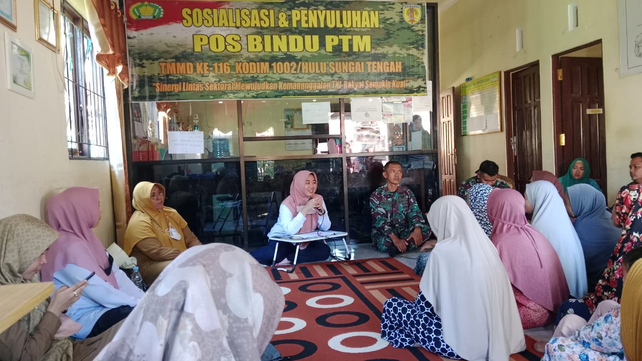 TMMD ke-116 Bersama Puskesmas Haruyan Sosialisasi dan Penyuluhan Posbindu PTM 1 IMG 20230606 WA0033