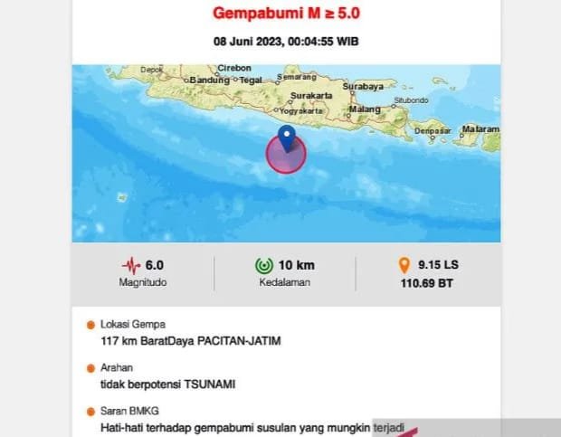 Gempa Magnitudo 6.0 Selatan Jawa, Yogyakarta, Tiang Bergoyang 1 IMG 20230608 WA0016