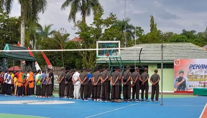 Pertandingkan Empat Cabor di Pekan Olahraga Dalam Rangka HUT Ke-65 Kodam VI Mulawarman