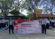 Hari Pertama Masuk Sekolah, Kemenkumham Kalsel Lakukan Penyuluhan Hukum Semarakkan HDKD ke-78